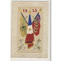 WWI embroidered silk postcard 1915 France
