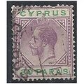 Cyprus 1923 SG87 30 Paras Violet & Green Fine U...