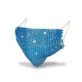 Blue Unisex Bling Fashion Sequin Mask