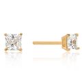 4mm New Sterling Princess Cut Cubic Zirconia St...