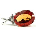 Padparadscha CZ, 925 Sterling Silver Pendant, S...