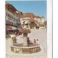 Gruyeres Fontaine Hotel de Ville Switzerland Po...