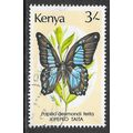 KENYA 1988 BUTTERFLY 3/- DESMONDS GREEN BANDED ...