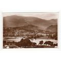 Coniston Lake and Village Postcard RP Lake Dist...