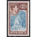 Jamaica KGVI 1938-52 2s Blue Chocolate Bamboo W...