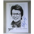 Tennis star Billie Jean King SIGNED photo - ori...