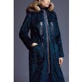 KAREN MILLEN Signature Ponyskin Hooded Parka Co...