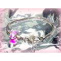 Silver Tone Bracelet Love Heart Lobster Clasp E...