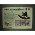 1985 Borden Elmer's Carpenter's Wood Glue Ad - Make it with love and Elmer's