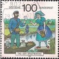 GERMANY, Postman on Boat, blue 1991, 100 Pfennig