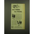1952 Gulf Outboard Gear Lubricants Ad - More fishing less fussing