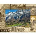 Switzerland Laser Engraved Wood Picture Frame L...