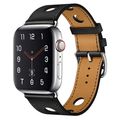 PU Silver Buckle Watchband For Apple Watch Seri...