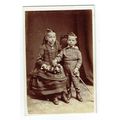 Victorian cdv photo girl & boy Hastings photogr...