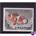 SINGAPORE 1962 5c ORANGE CLOWN FISH SG 66 U/M MINT
