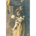 Antique Germany Postcard 1911 - Frohliche Oster...