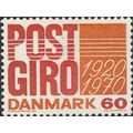 DENMARK, Post Giro, orange & red 1970, 60ore