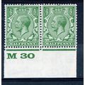 Sg418 1/2d Green M 30 Control pair mint never h...