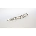 Silver alligator hair claw clip with clusters o...
