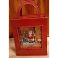 Christmas Santa Snow Scene Handbag Snow Globe L...