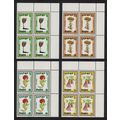 Ethiopia Flowers 4v Corner Blocks of 4 1984 MNH...