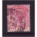 TRINIDAD 1883 SG 107 1d CARMINE FINE USED #2