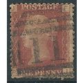 1858 SG43 1d Red Plate 125 Good/Fine Used "FJ"