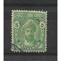 Zanzibar.SG310 5c Green.Fine Used.Jan19a