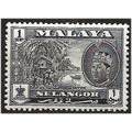 Selangor 1962 SG129 1c Black Mounted Mint . ..