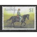 AUS 1986 $1.00 'HORSES' FINE USED (EBID67-944)