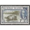 Cayman Islands 1950 SG137 1d Olive-Green & Deep...