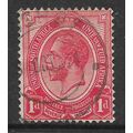 SOUTH AFRICA 1913 GEORGE V 1d ROSE RED SG 4 FIN...