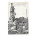 WORLD WAR ONE POSTCARD OF SHELL DAMAGED BASCILI...