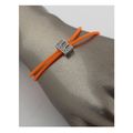 New Orange Rubber Letter E Rhinestone Bracelet