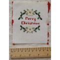 Completed cross stitch Christmas card insert - ...