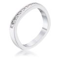 9Ct Channel Set Princess Cut Rhodium Plated Squ...