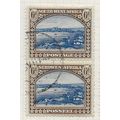 AFRICA SOUTH WEST 1931 VERT PAIR 6d LUDERITZ BA...