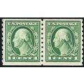 412, Mint VF H 1¢ Coil Pair- Nicely Centered! -...
