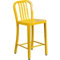 Mid-Century Yellow 'Navy Style Counter Stool Ca...