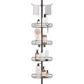 ALLZONE Corner Shower Caddy Tension Pole, 4-Tie...