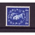 GREAT BRITAIN 1958 SG 571a 1d ULTRAMARINE WMK S...