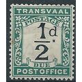 Transvaal 1907 D1 1/2d Black & Blue-Green Posta...