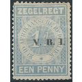 Transvaal 1900 F1 1d Pale Blue Fiscal Mounted M...