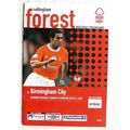 2001 programme Nottingham Forest v. Birmingham ...