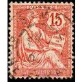 France 1902 Seated 15c Used Stamp