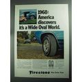 1968 Firestone Wide Oval Tires Ad - America Discovers