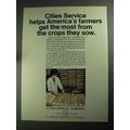 1968 Cities Service Company Ad - Get Most From Crops
