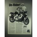 1991 AMA American Motorcyclist Association Ad - Un-Rider
