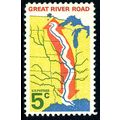 USA 1966 Great River Road, 5c, Scott 1316, MH