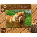 French Mastiff Laser Engraved Wood Picture Fram...